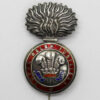 Royal Welsh Fusiliers Sterling Silver & Enamel Sweetheart Brooch