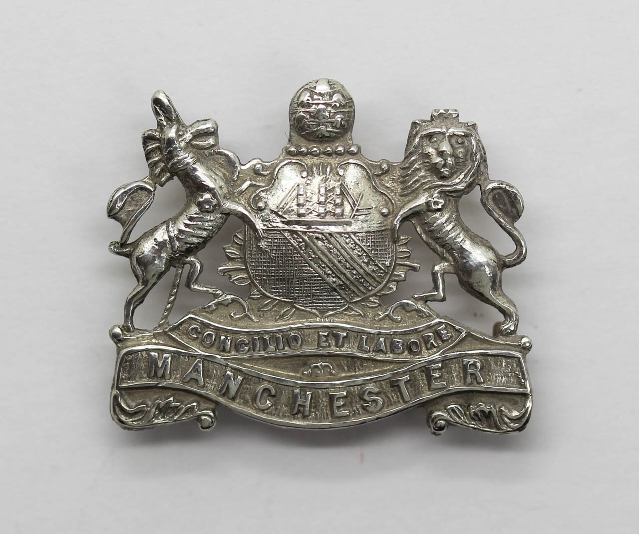 WWI Manchester Regiment Sterling Silver Sweetheart Brooch