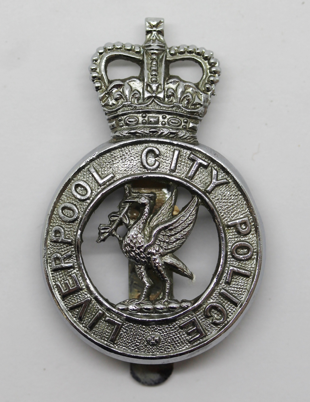 Liverpool City Police Cap Badge - Queen's Crown