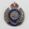 George V Royal Engineers Sterling Silver & Enamel Sweetheart Brooch