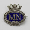 Merchant Navy Sterling Silver & Enamel Sweetheart Brooch