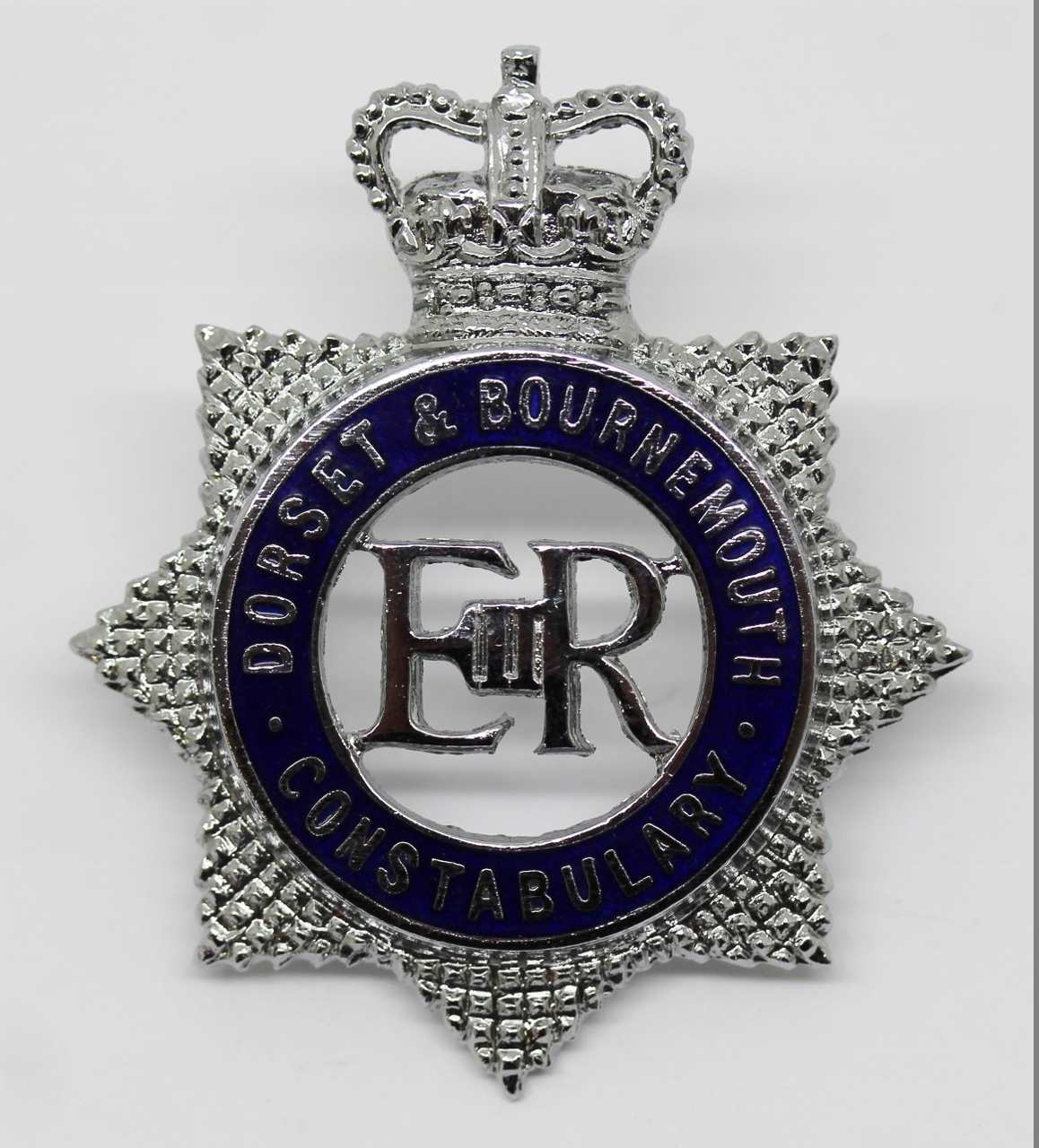 Dorset & Bournemouth Constabulary Senior Officer's Enamelled Cap Badge - Queen's Crown