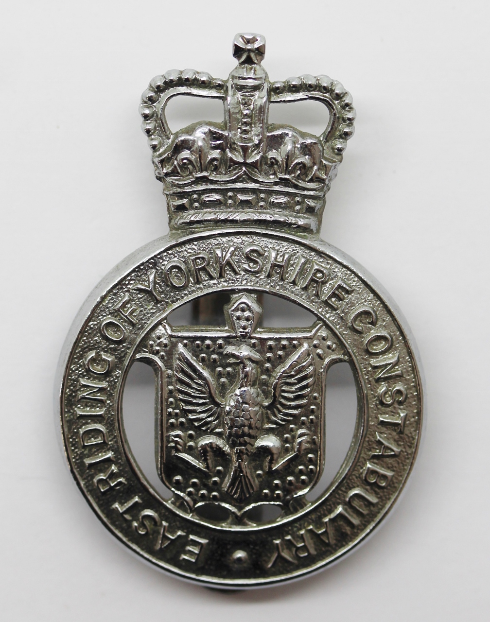 East Riding of Yorkshire Constabulary Cap Badge - Queen's Crown