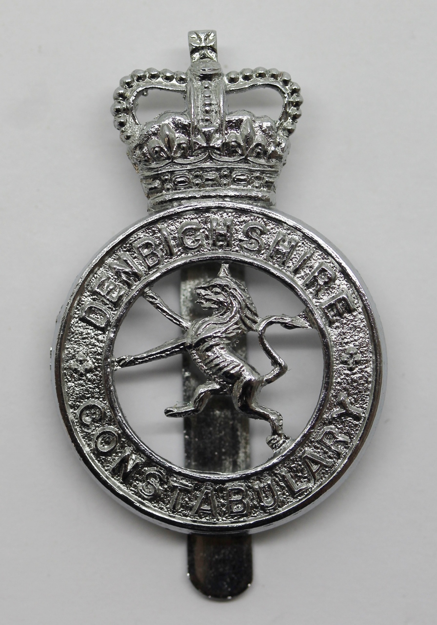 Denbighshire Constabulary Cap Badge - Queen's Crown