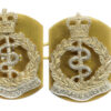 Pair of Royal Army Medical Corps (R.A.M.C.) Anodised (Staybrite) Collar Badges