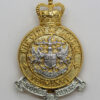 City of London Yeomanry (Rough Riders) Anodised (Staybrite) Cap Badge - Queen's Crown