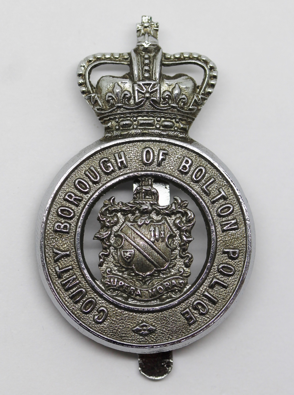 County Borough of Bolton Police Cap Badge - Queen's Crown