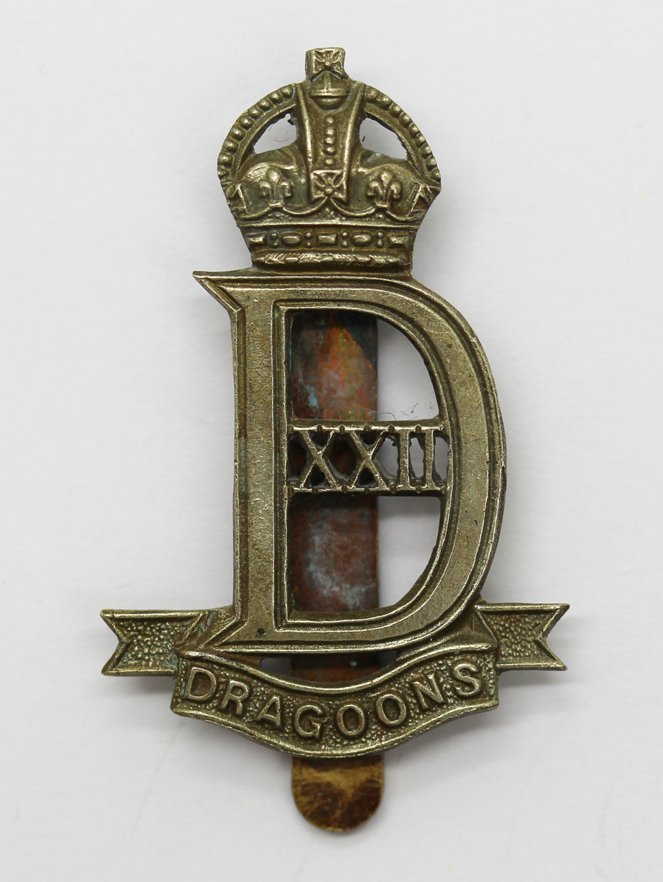 22nd Dragoons Cap Badge - King's Crown