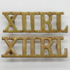 Pair of 12th Royal Lancers (XIIRL) Shoulder Titles