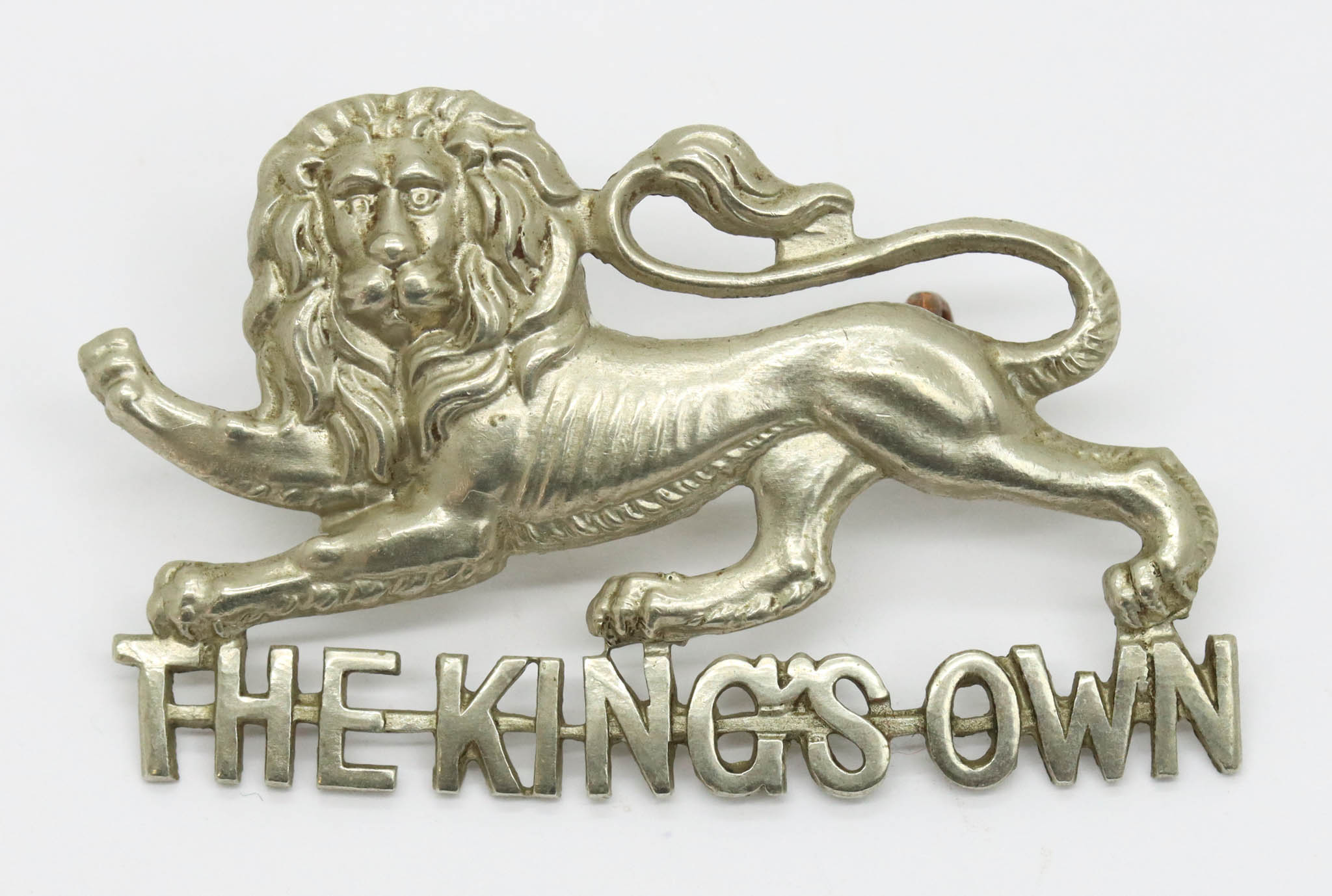 The King's Own (Royal Lancaster) Regiment Volunteers White Metal Cap Badge