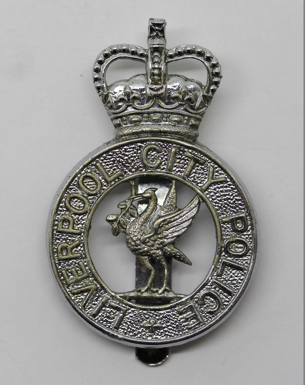 Liverpool City Police Cap Badge - Queen's Crown