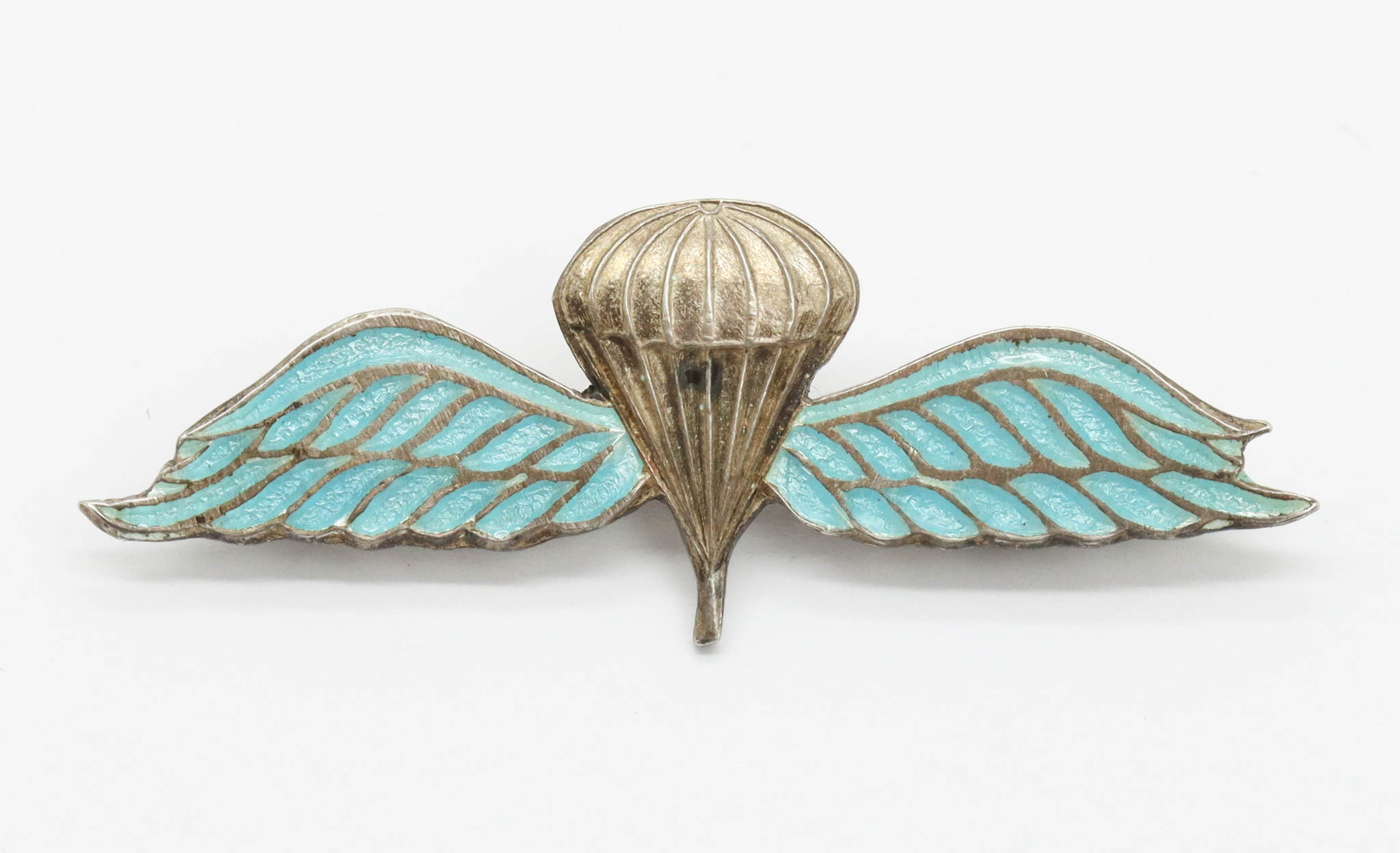 Parachute Regiment Sterling Silver & Enamel Sweetheart Brooch