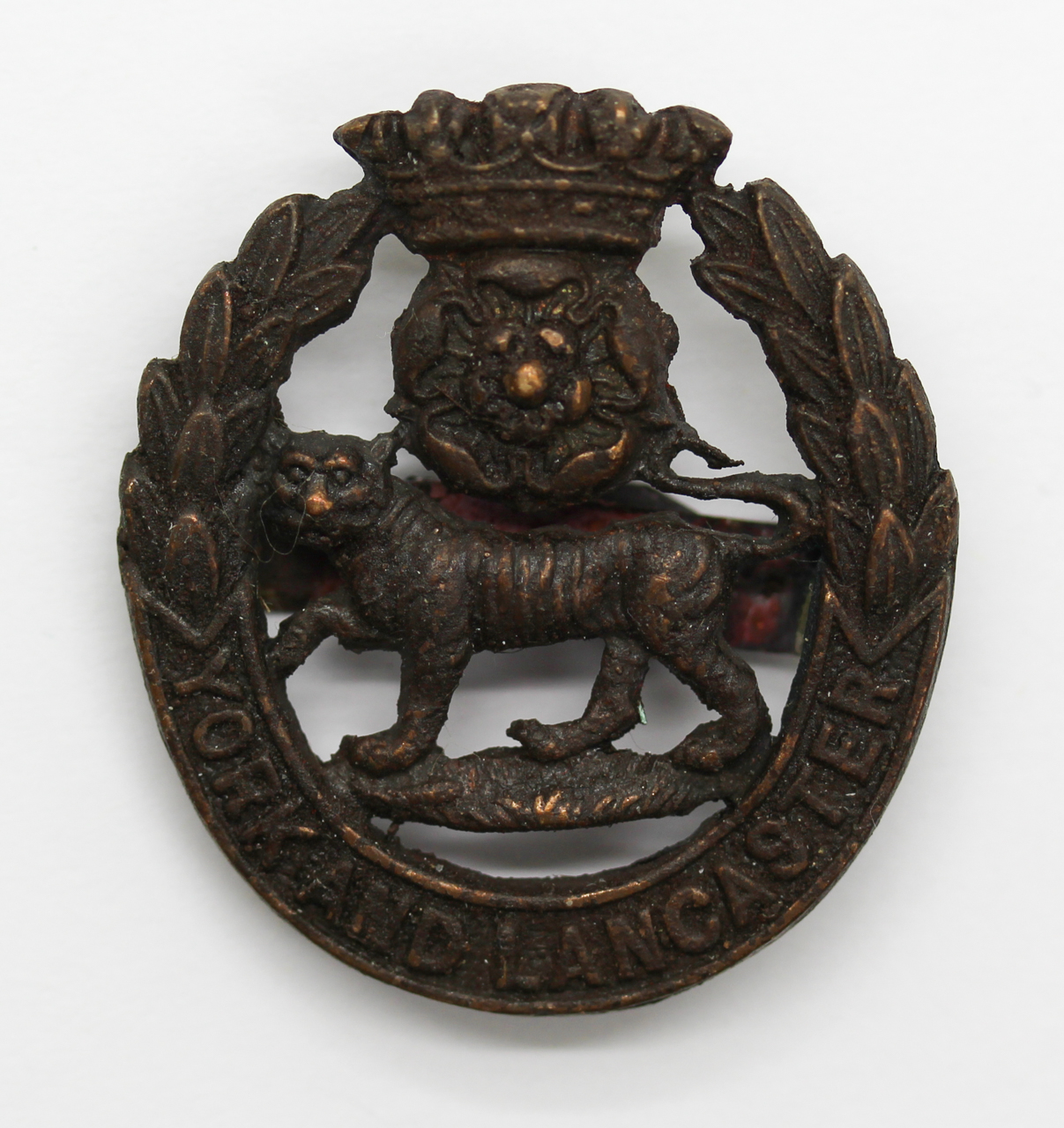York & Lancaster Regiment Cast Officer's Service Dress Cap Badge