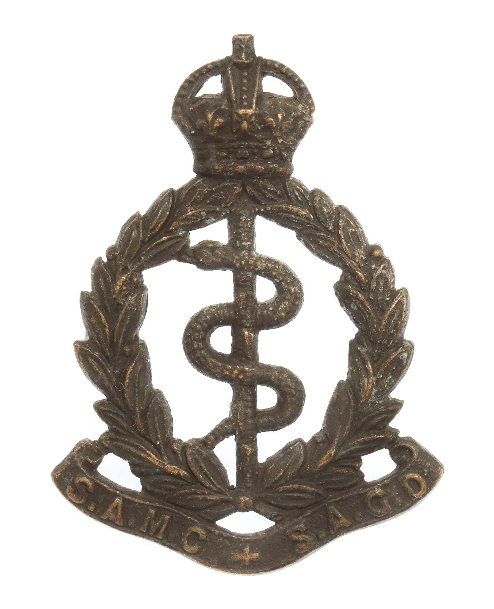 South African Medical Corps (S.A.M.C.) Cap Badge - King's Crown
