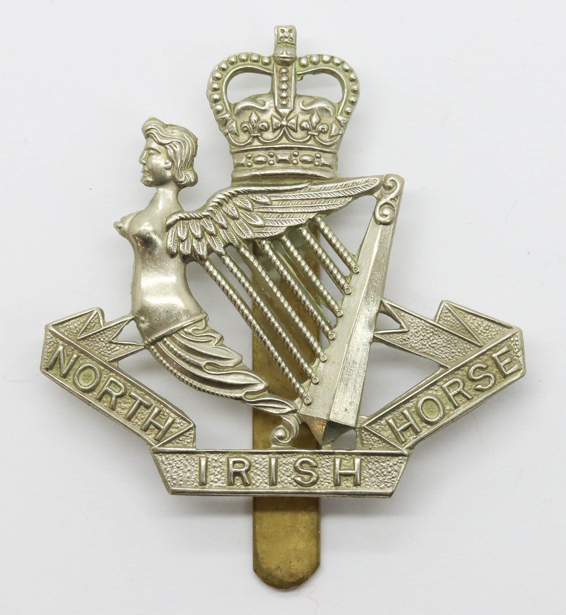 North Irish Horse Cap Badge - Queen' Crown
