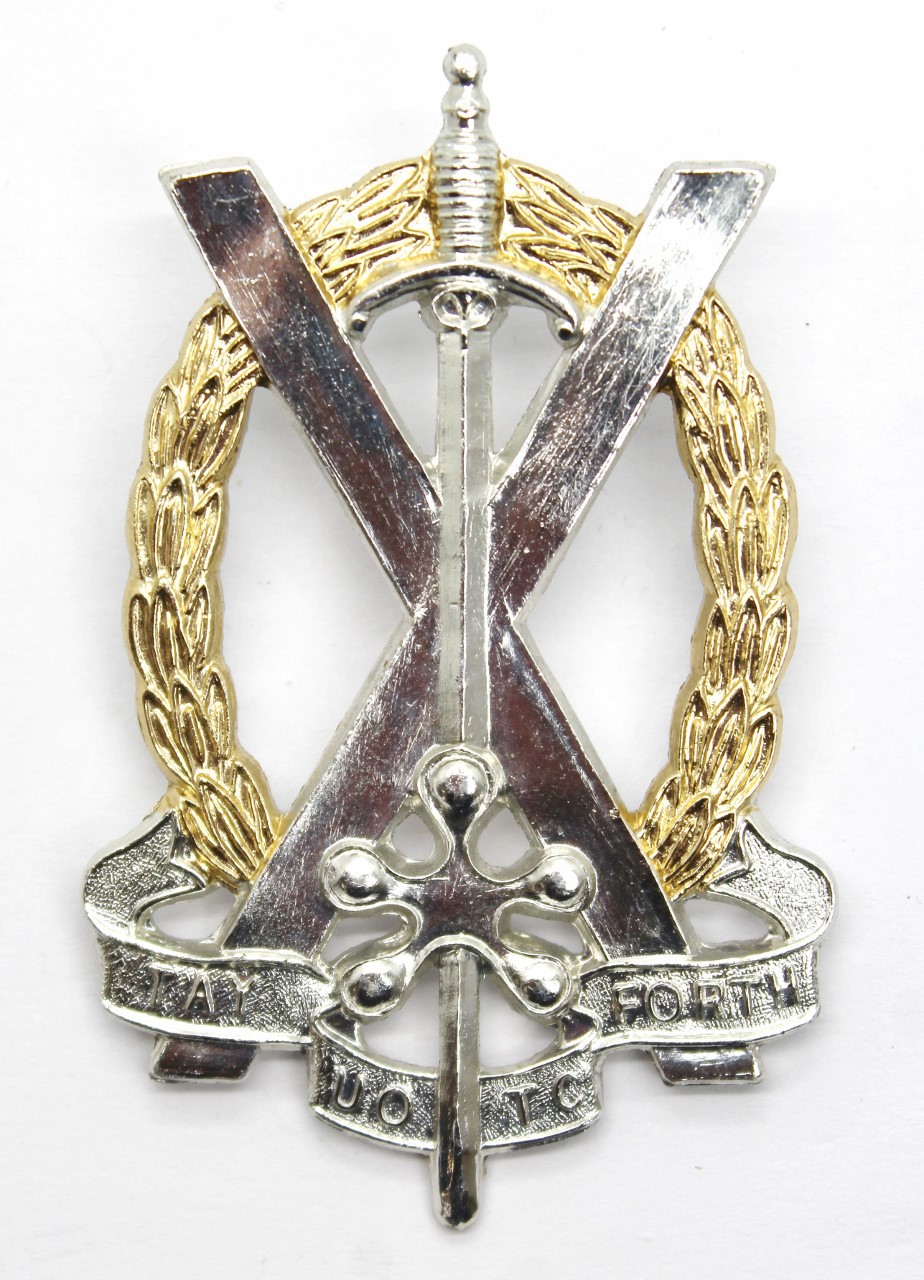 Tayforth University O.T.C. Anodised (Staybrite) Cap Badge