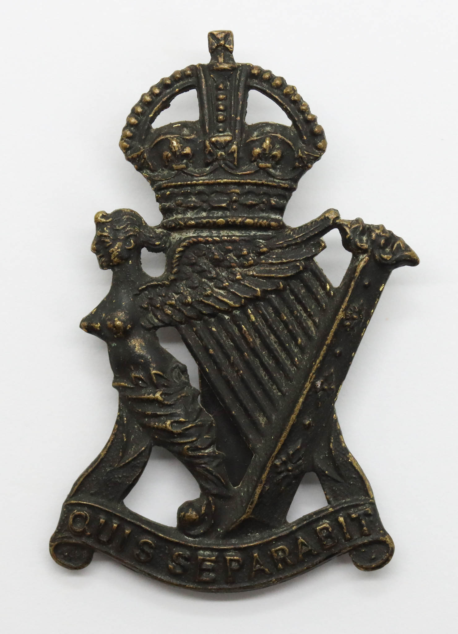 Royal Irish Rifles Cap Badge - King's Crown