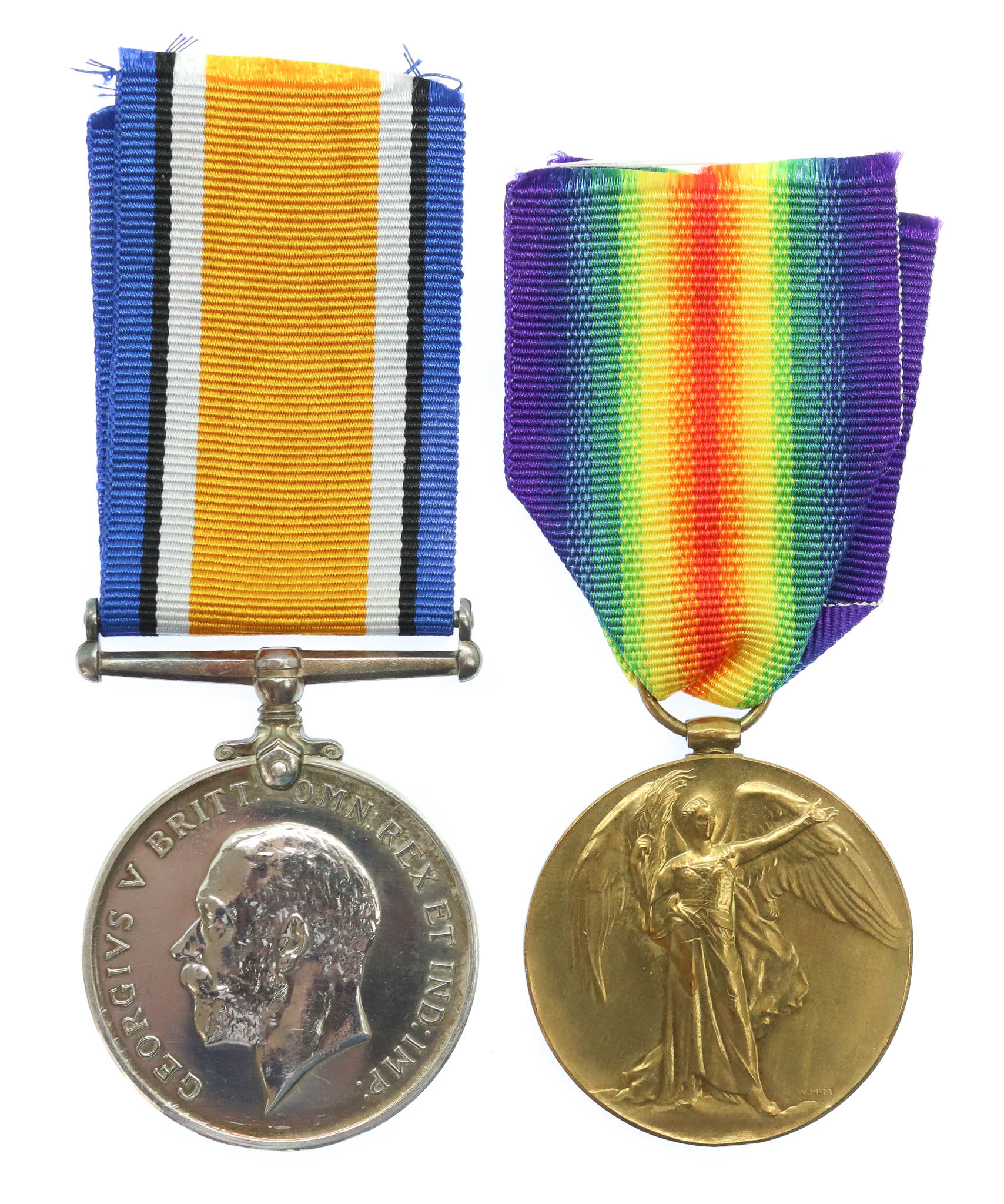 WW1 British War & Victory Medal Pair - Pte. D. Gittings, Devonshire Regiment