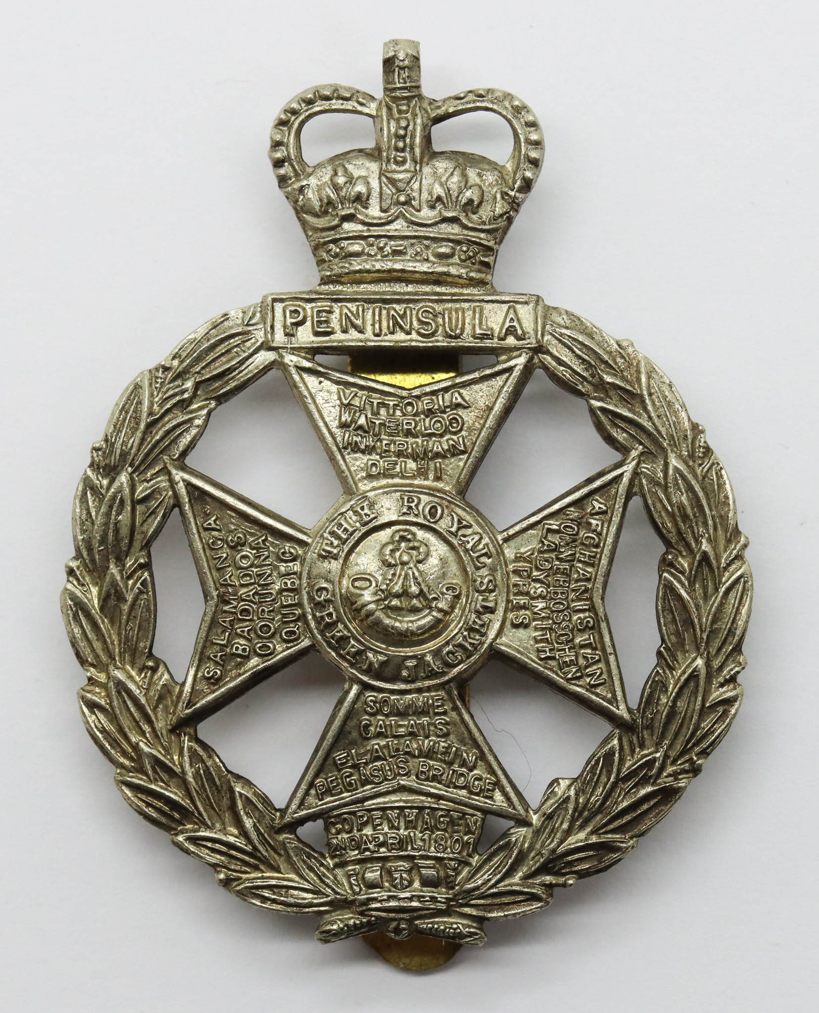 Royal Green Jackets Cap Badge - Queen's Crown