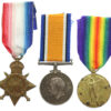 WW1 1914-15 Star Medal Trio - Pte. J. Brannelly, South Lancashire Regiment - Wounded In Action
