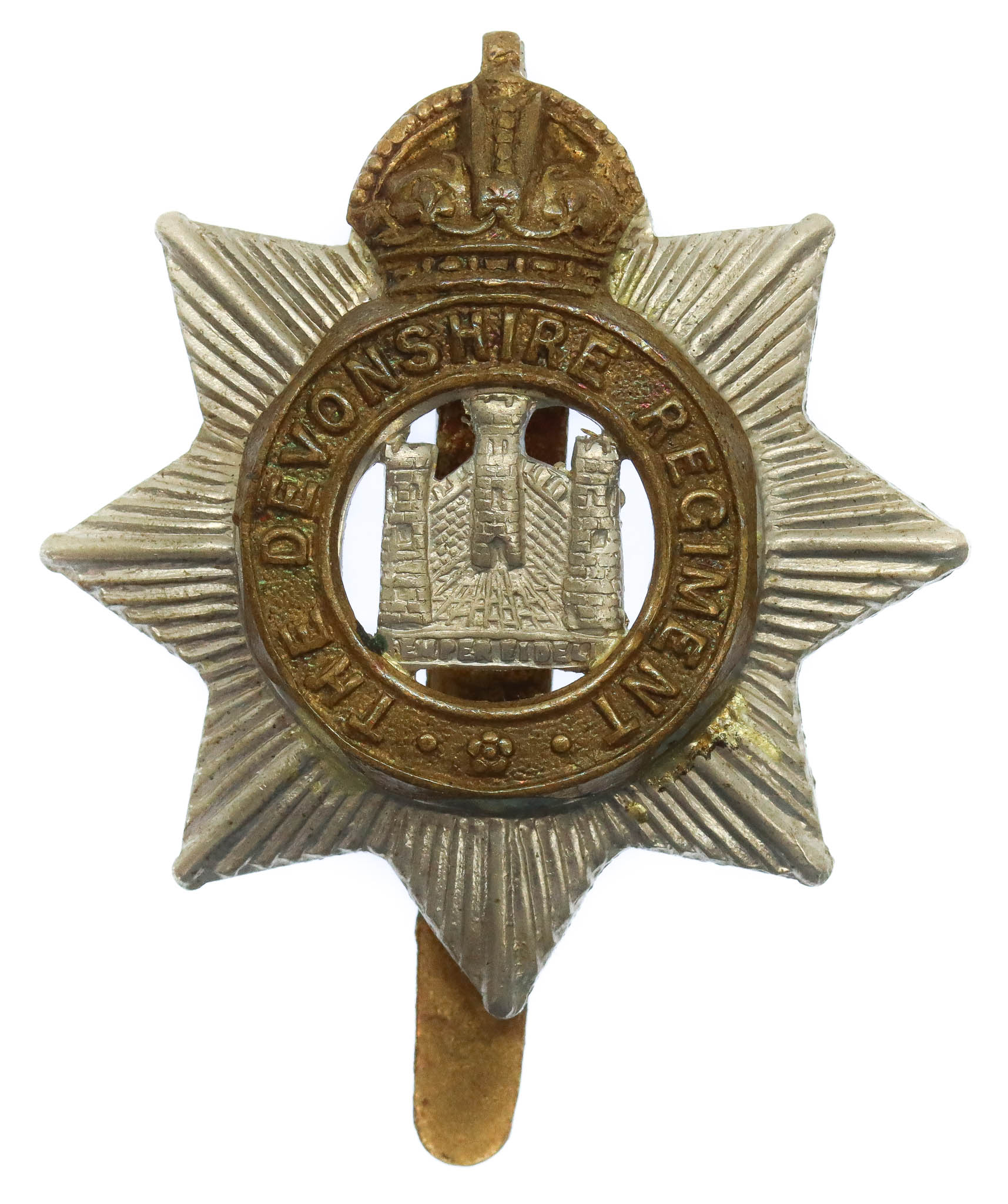 Devonshire Regiment Cap Badge - King's Crown