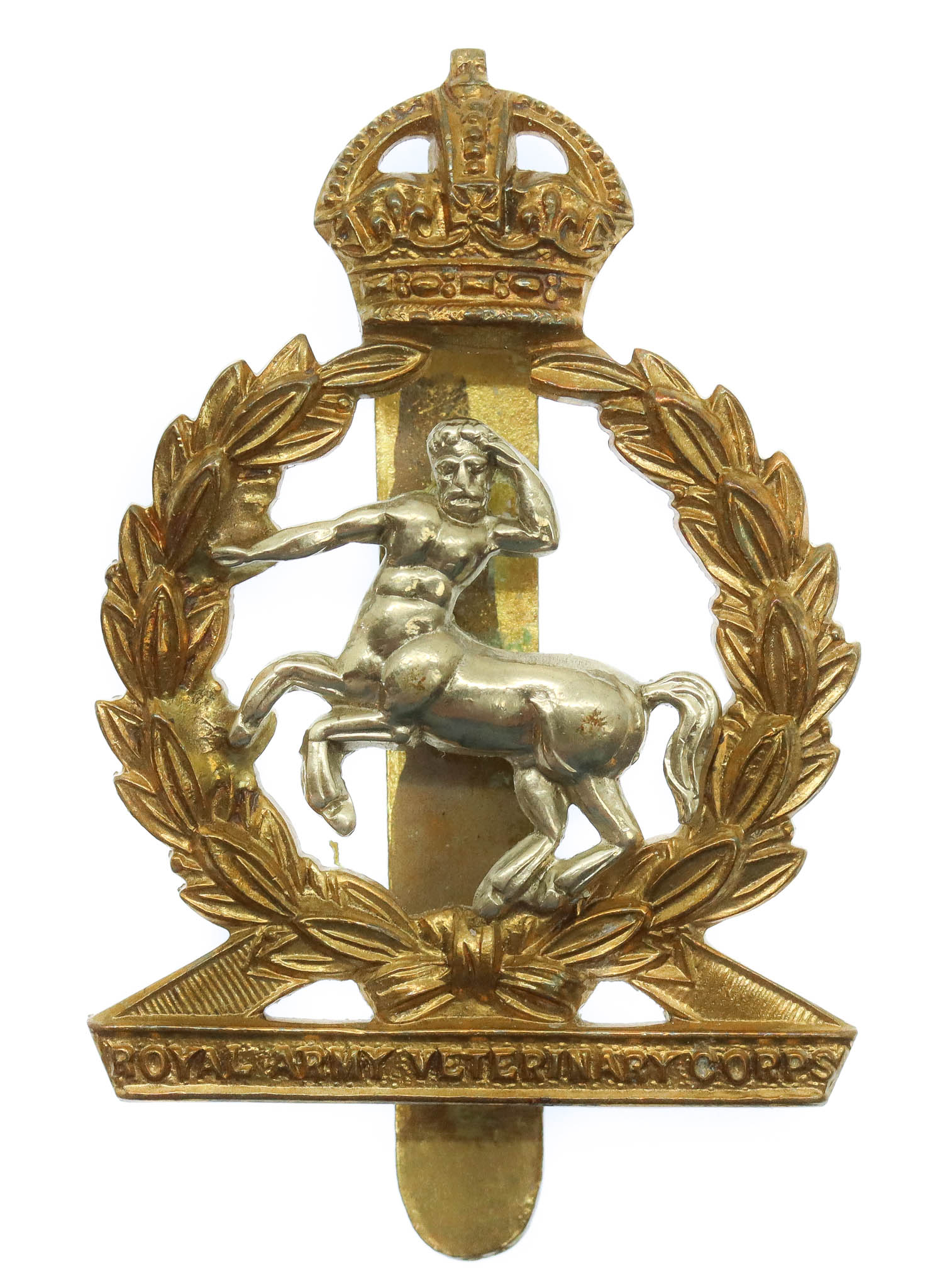Royal Army Veterinary Corps (R.A.V.C.) Cap Badge - King's Crown