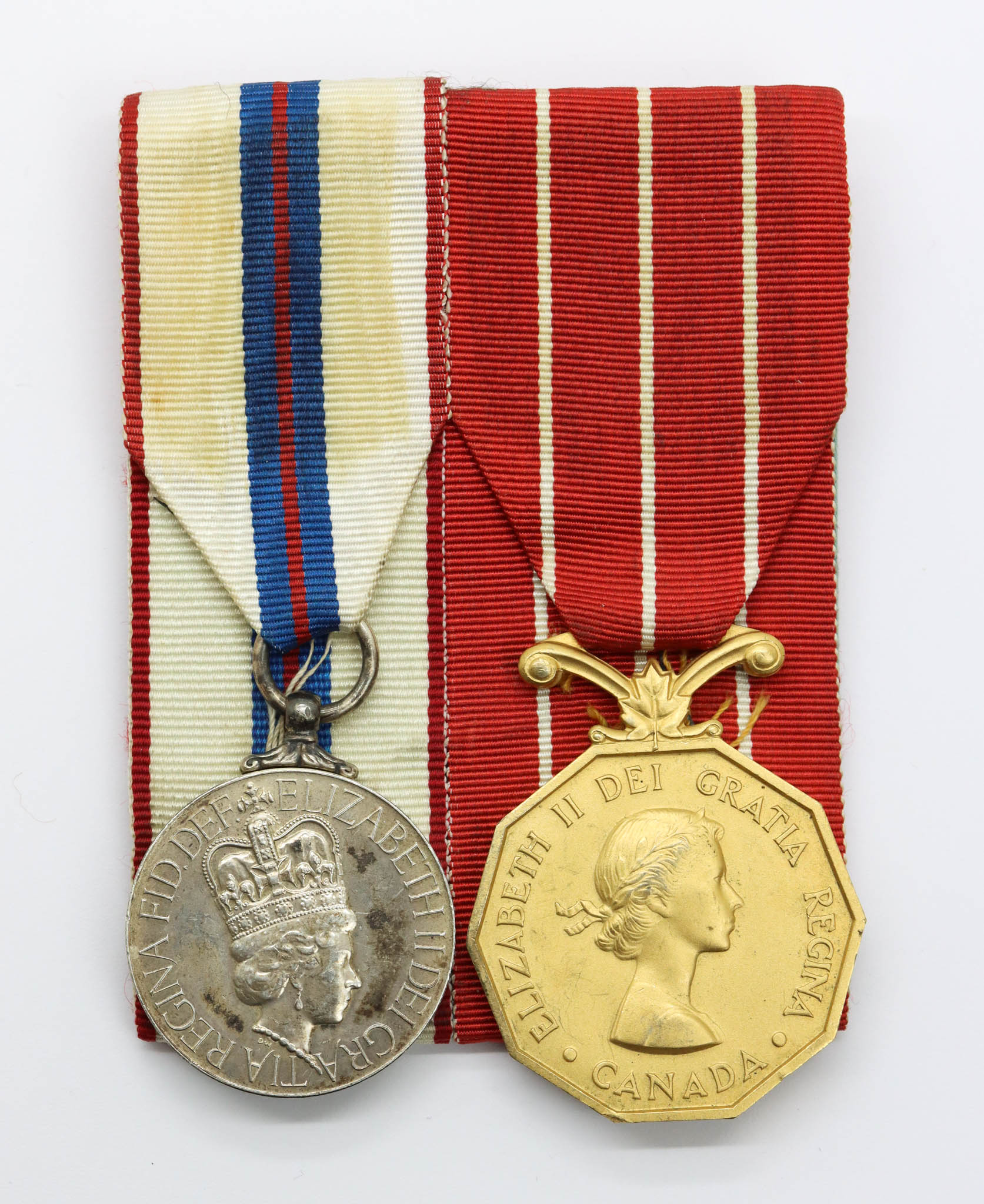 1977 Elizabeth II Silver Jubilee Medal (Canada) and Canadian Forces Decoration Medal Pair - Capt. T.V. Smallman