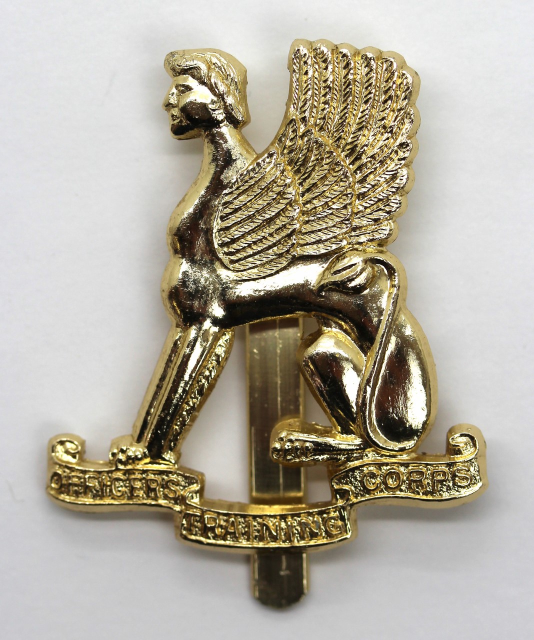 Leeds University O.T.C. Anodised (Staybrite) Cap Badge