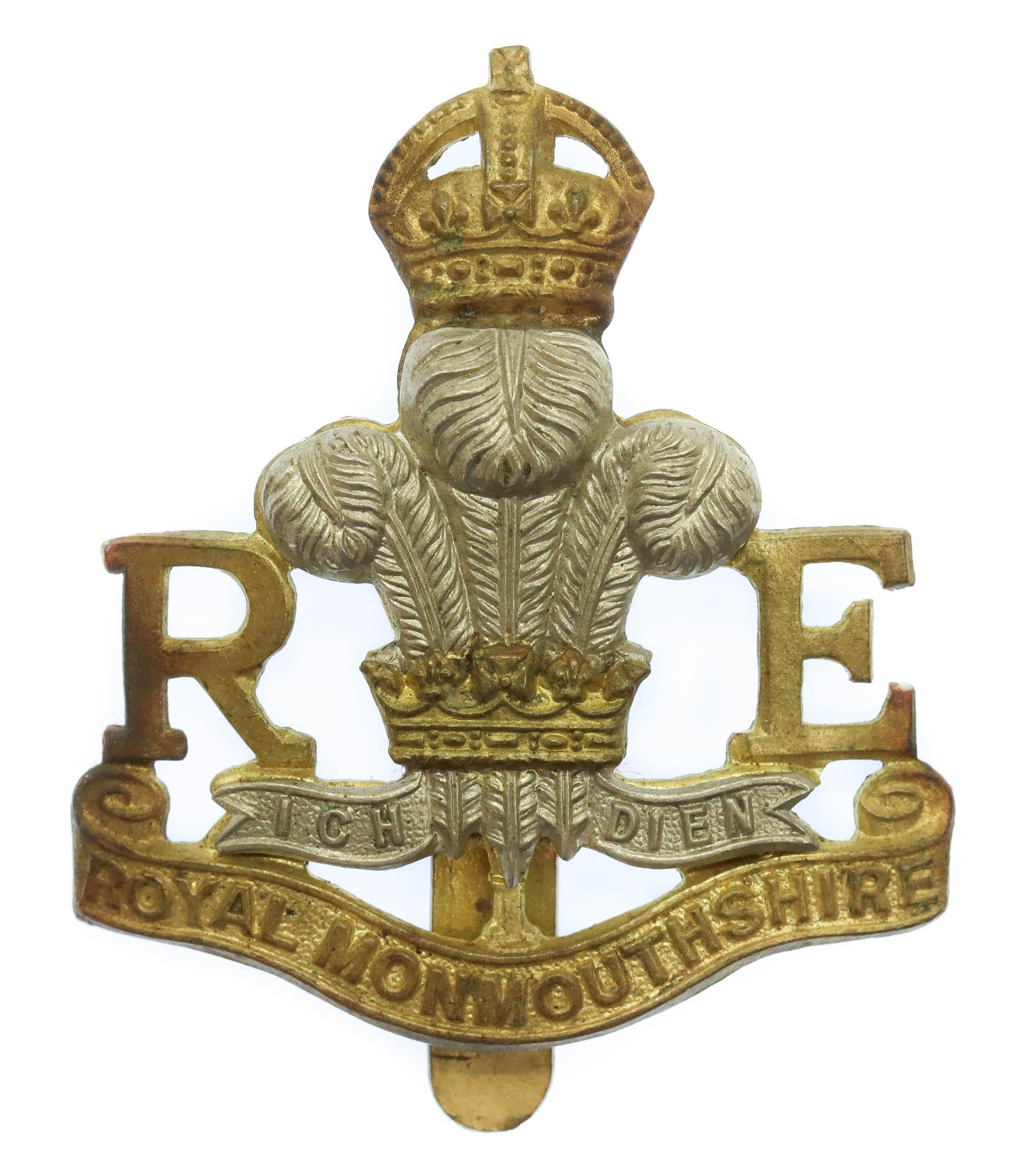 Royal Monmouthshire Royal Engineers (Militia) Cap Badge - King's Crown