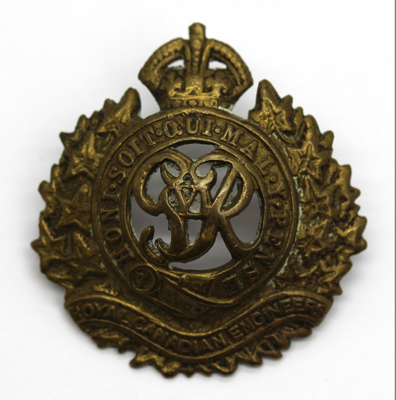 George VI Royal Canadian Engineers Cap Badge