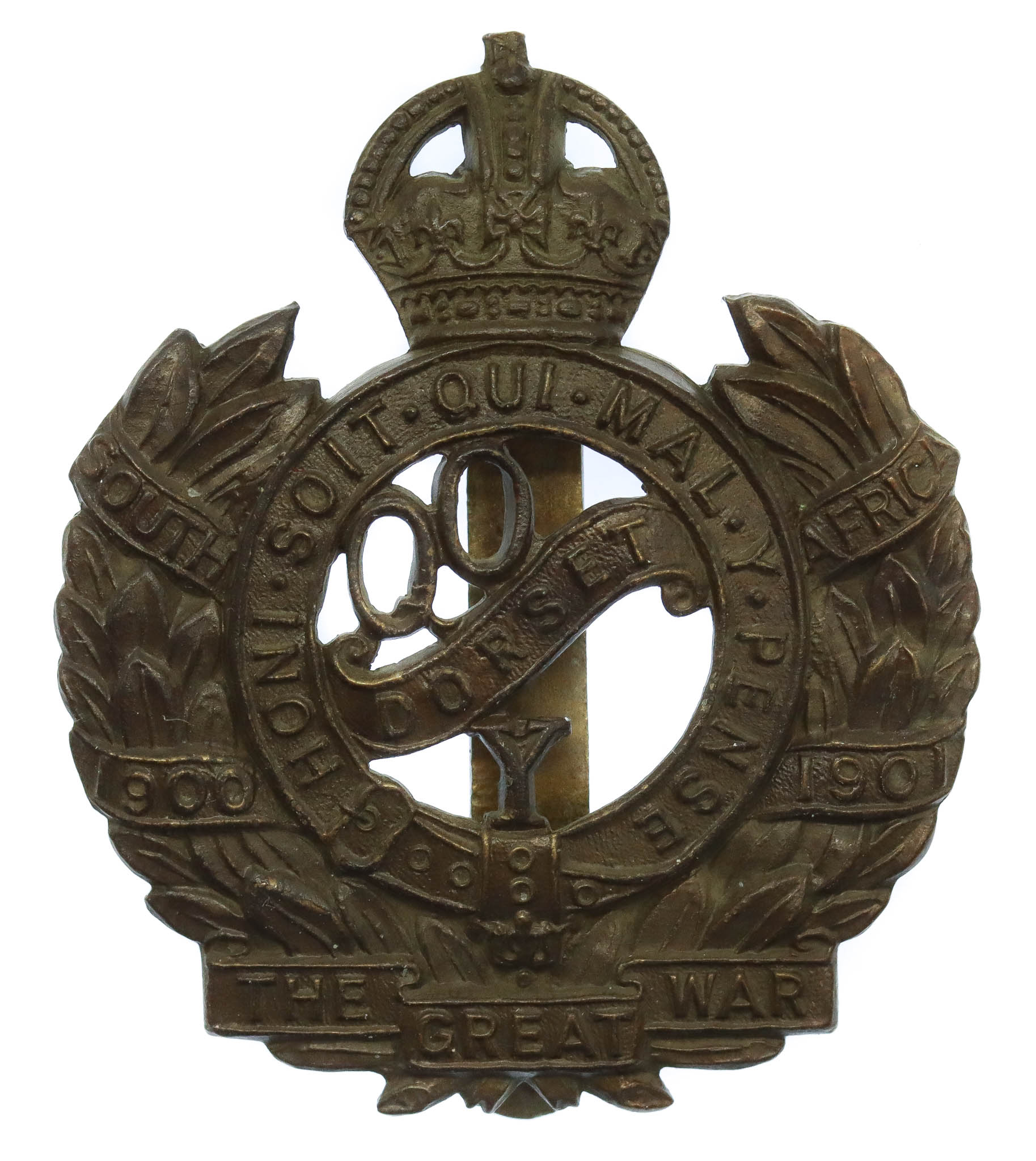 Queen's Own Dorset Yeomanry Cap Badge - King's Crown