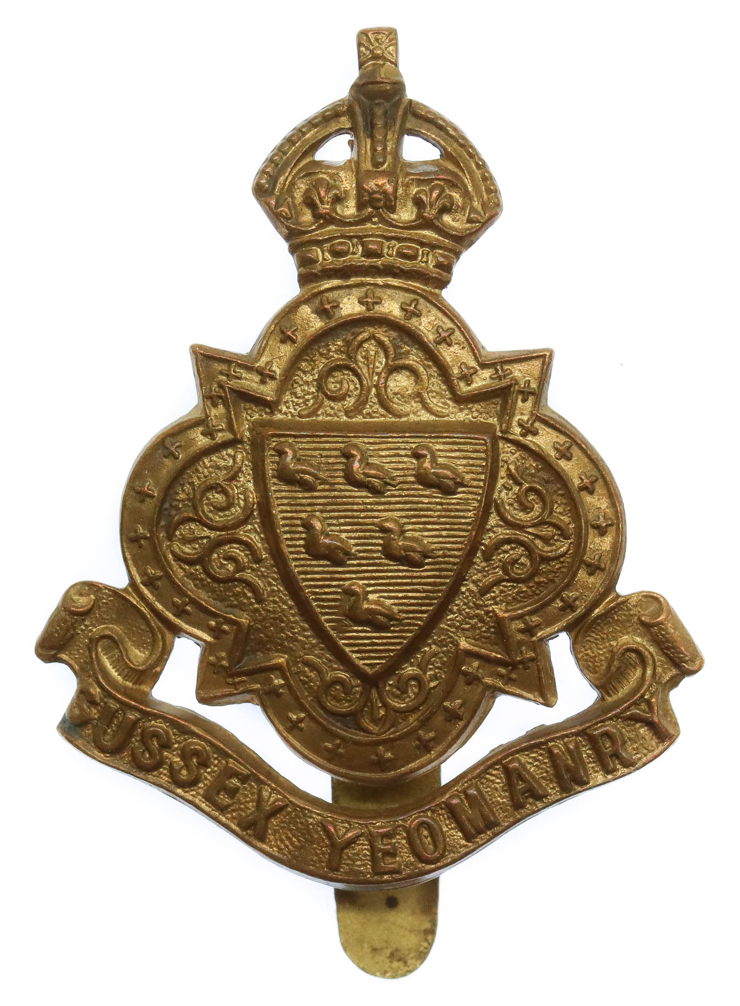 Sussex Yeomanry Cap Badge - King's Crown