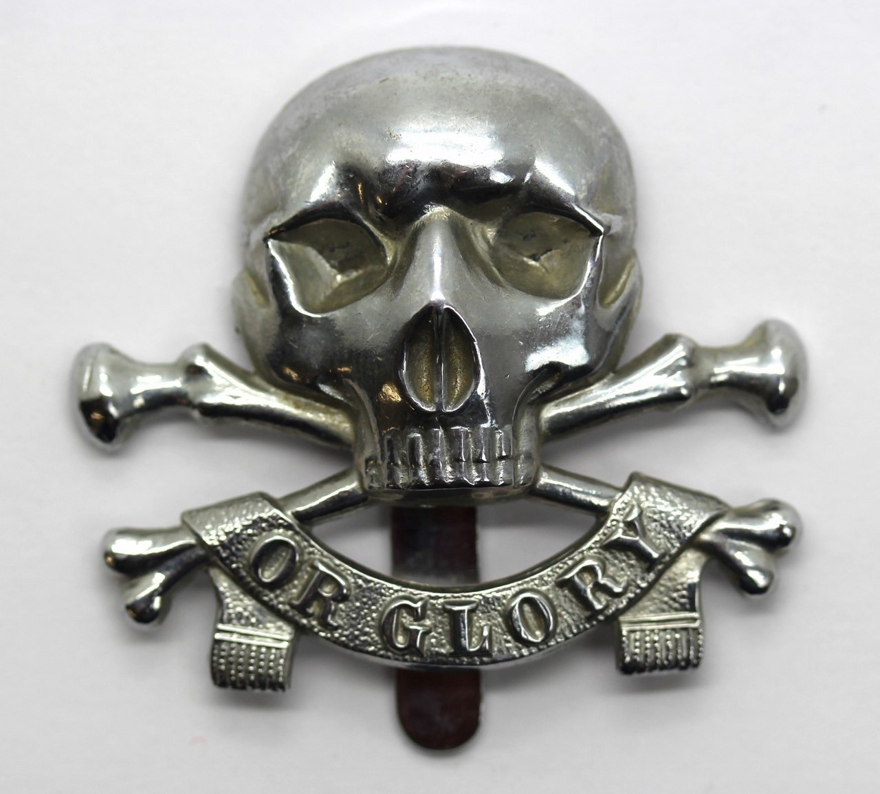 17th/21st Lancers Chrome Cap Badge (Motto)