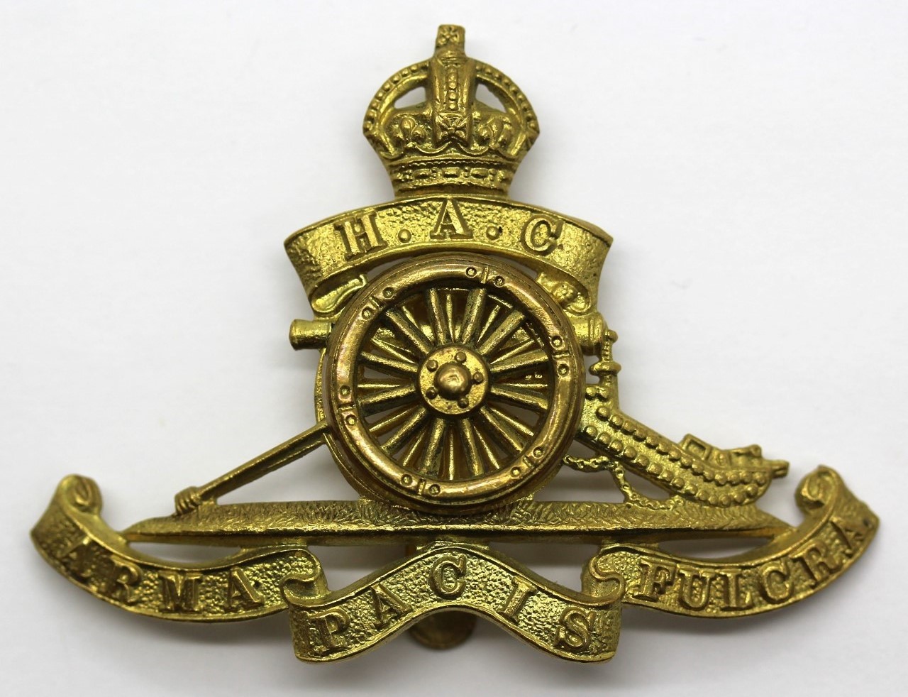 Honourable Artillery Company (H.A.C.) Artillery Cap Badge - King's Crown