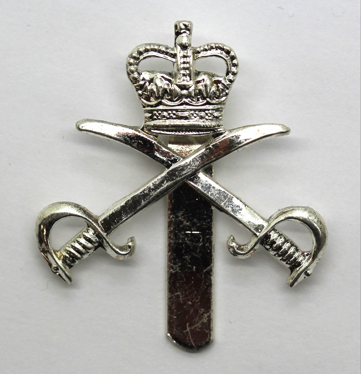 Army Physical Training Corps (A.P.T.C.) Chrome Cap Badge - Queen's Crown