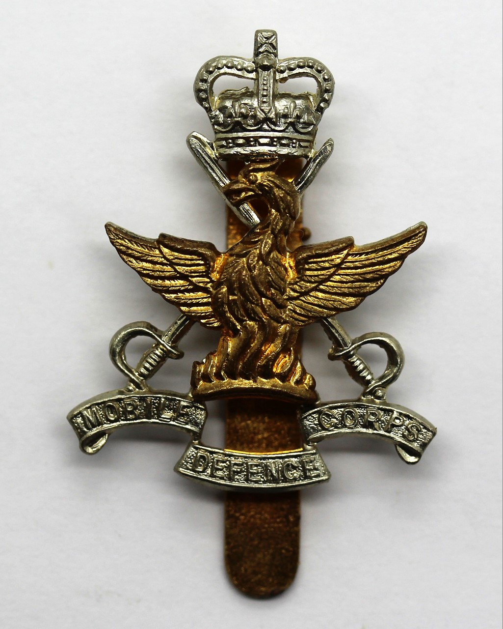 Mobile Defence Corps Cap Badge - Queen's Crown