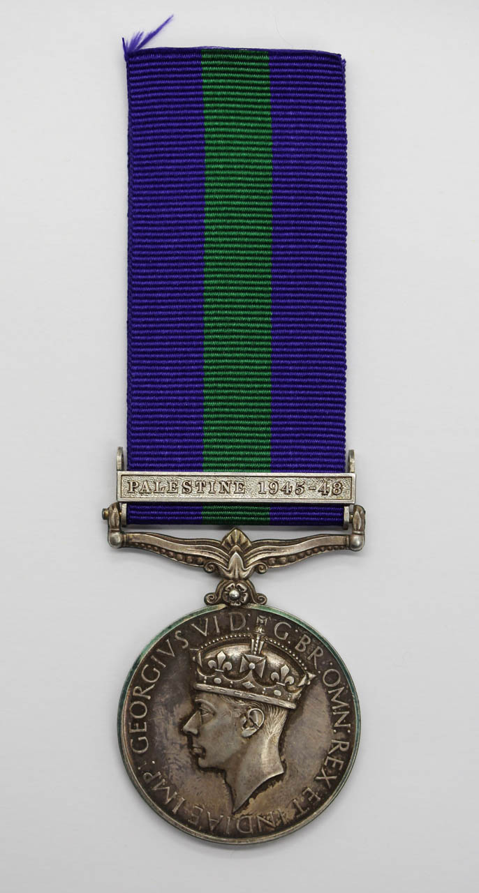 General Service Medal (Clasp - Palestine 1945-48) - Pte. K. Bijaya, African Pioneer Corps