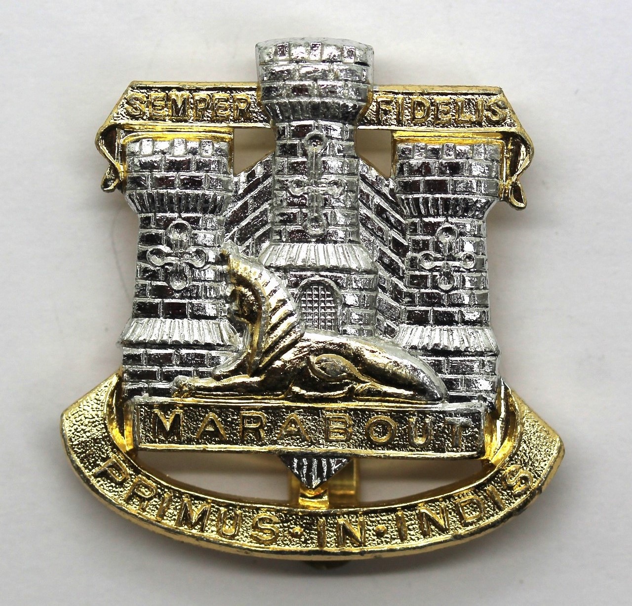 Devon & Dorset Regiment Anodised (Staybrite) Cap Badge