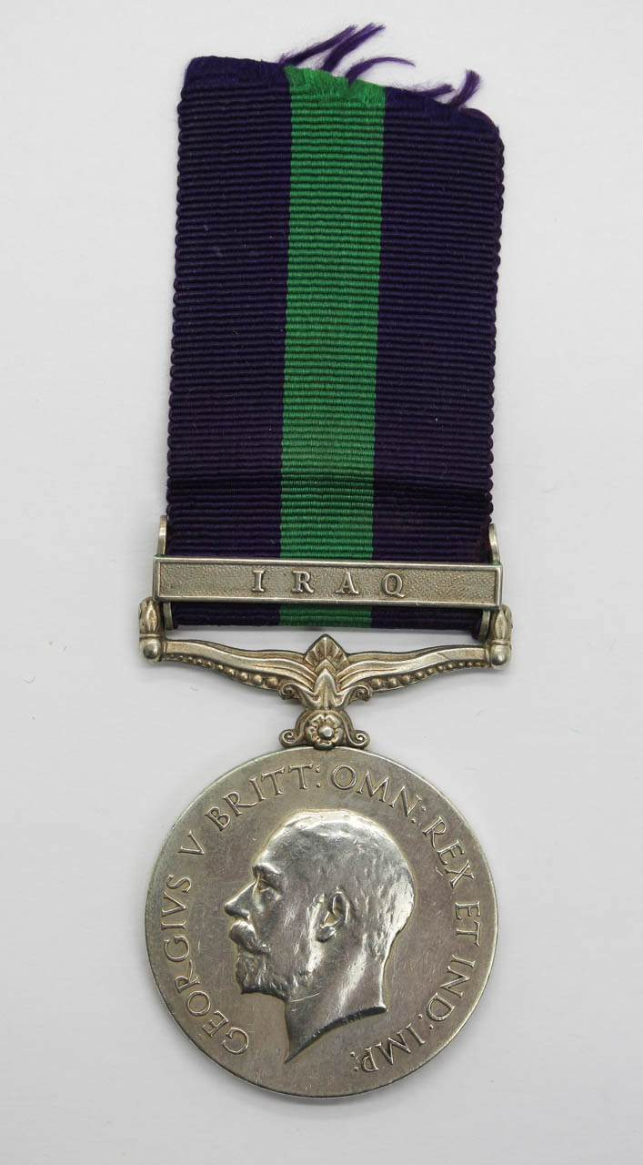 General Service Medal (Clasp - Iraq) - Sepoy Lachhman Singh, 45th Rattray's Sikhs