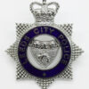 Leeds City Police Senior Officer's Enamelled Cap Badge - Queen's Crown