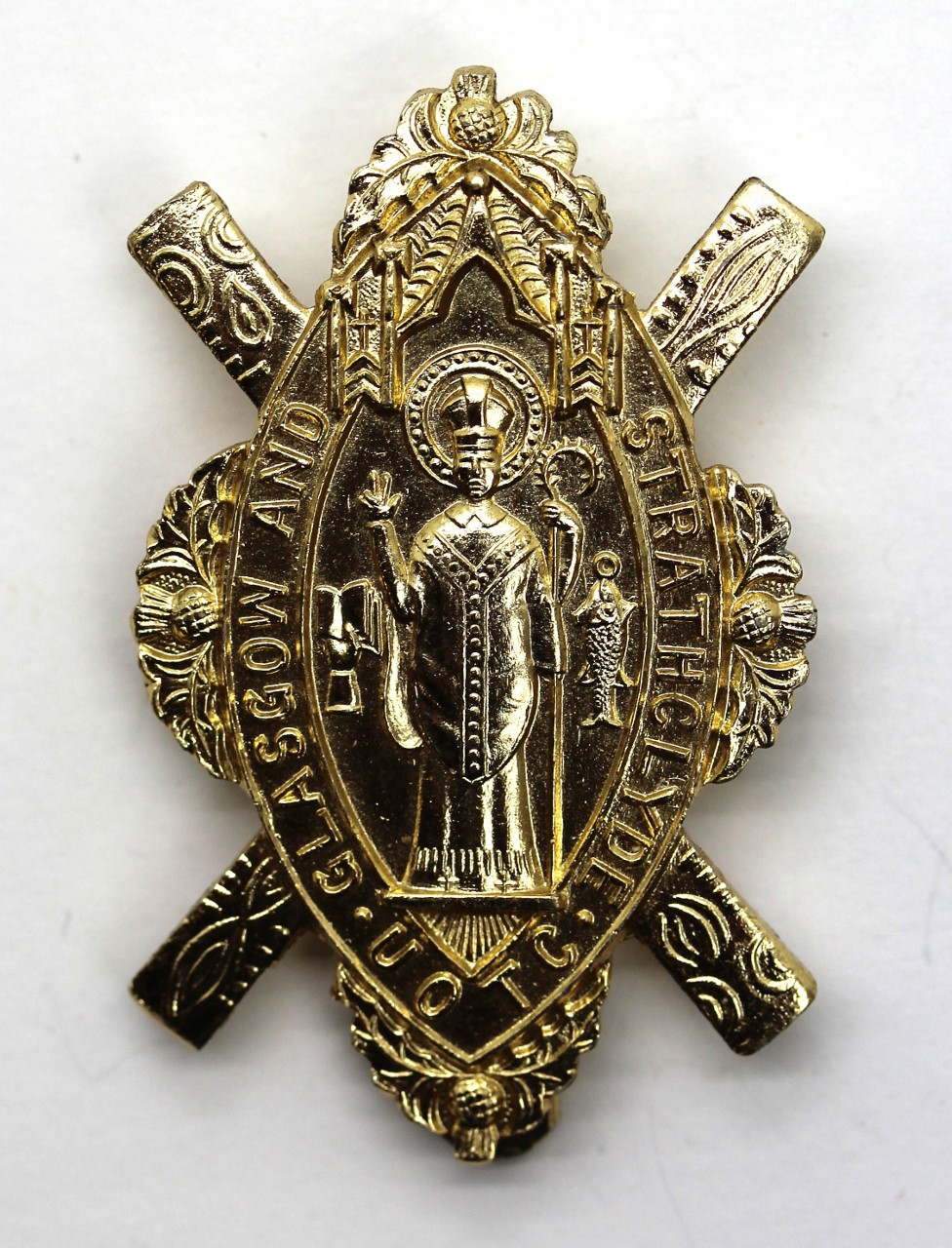 Glasgow and Strathclyde University O.T.C. Anodised (Staybright) Cap Badge
