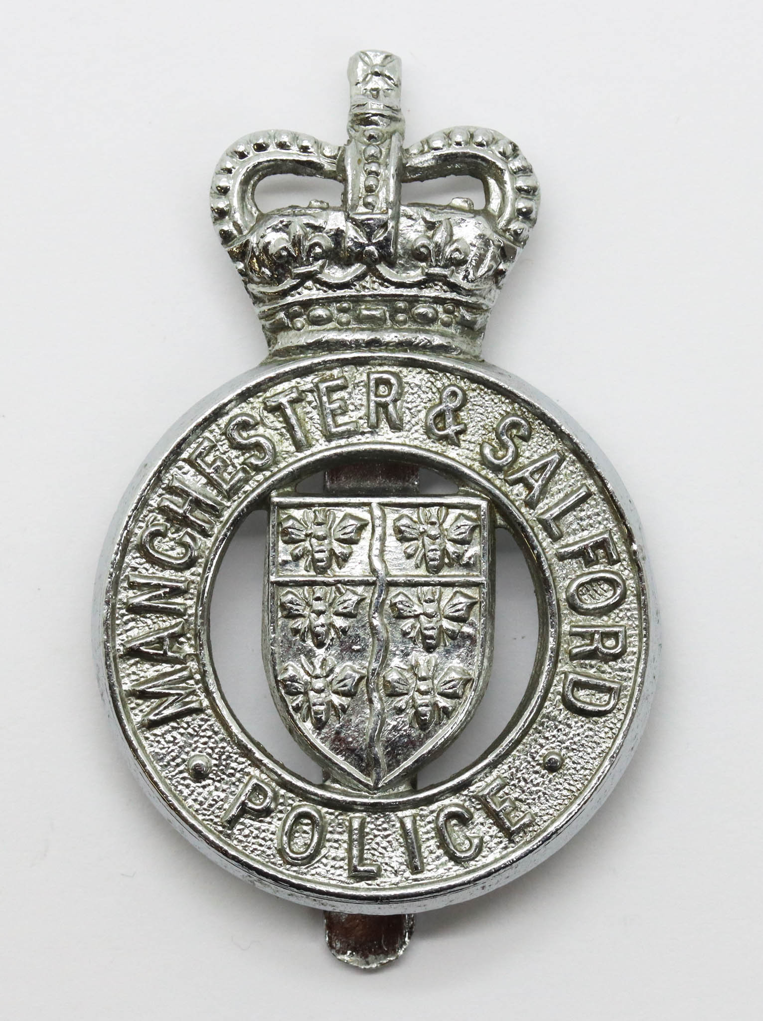 Manchester & Salford Police Cap Badge - Queen's Crown