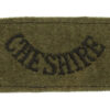 Cheshire Regiment (CHESHIRE) WW2 Cloth Slip On Shoulder Title