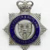 Leicester & Rutland Constabulary Senior Officer's Enamelled Cap Badge - Queen's Crown