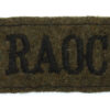 Royal Army Ordnance Corps (R.A.O.C.) WW2 Cloth Slip On Shoulder Title