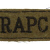 Royal Army Pay Corps (R.A.P.C.) WW2 Cloth Slip On Shoulder Title