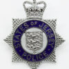 States of Jersey Police Senior Officer's Enamelled Cap Badge - Queen's Crown