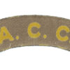 Army Catering Corps (A.C.C.) WW2 Printed Shoulder Title
