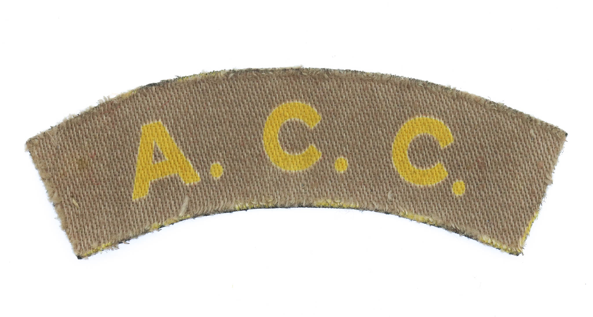 Army Catering Corps (A.C.C.) WW2 Printed Shoulder Title