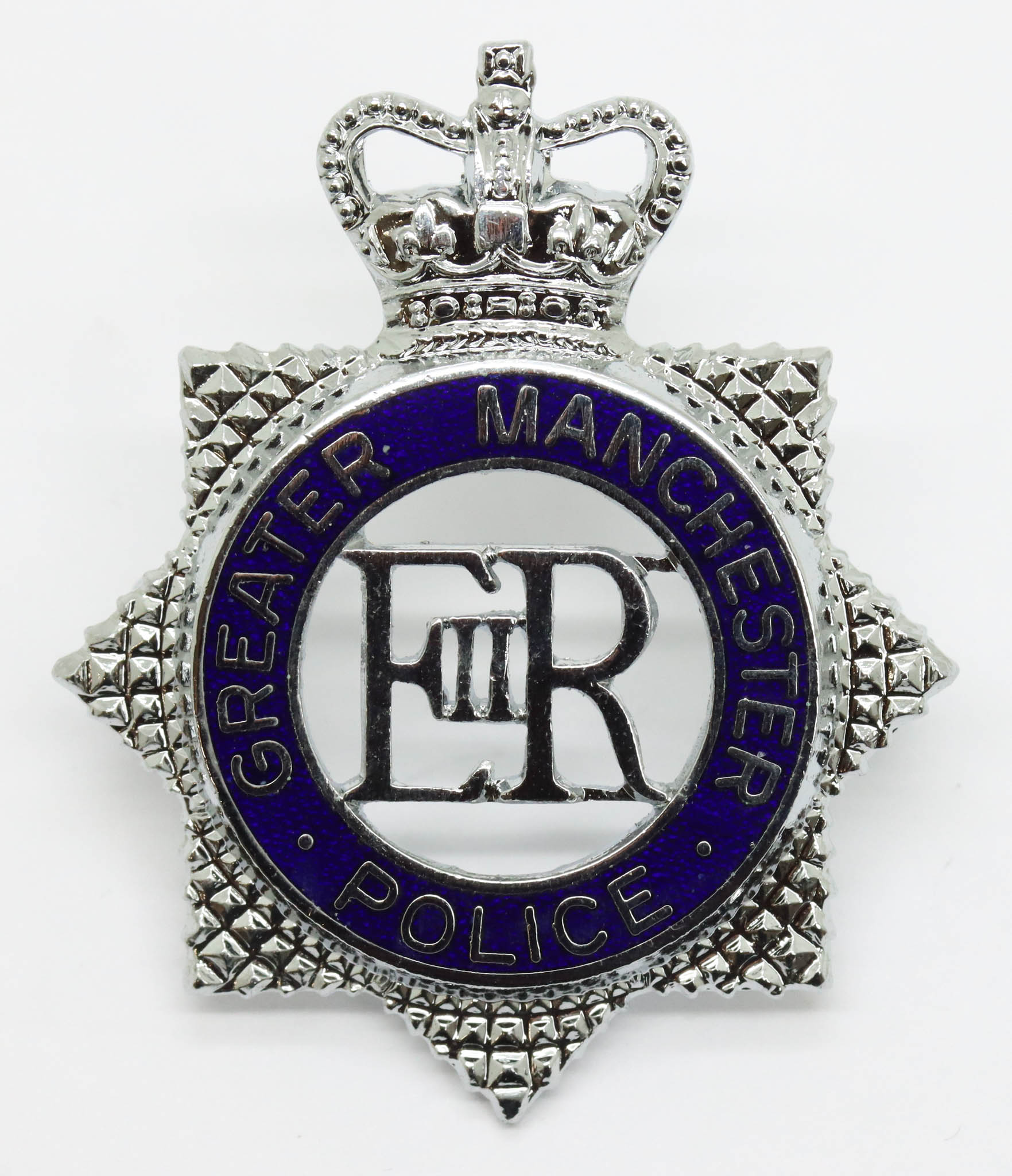 Greater Manchester Police Senior Officer's Enamelled Cap Badge - Queen's Crown